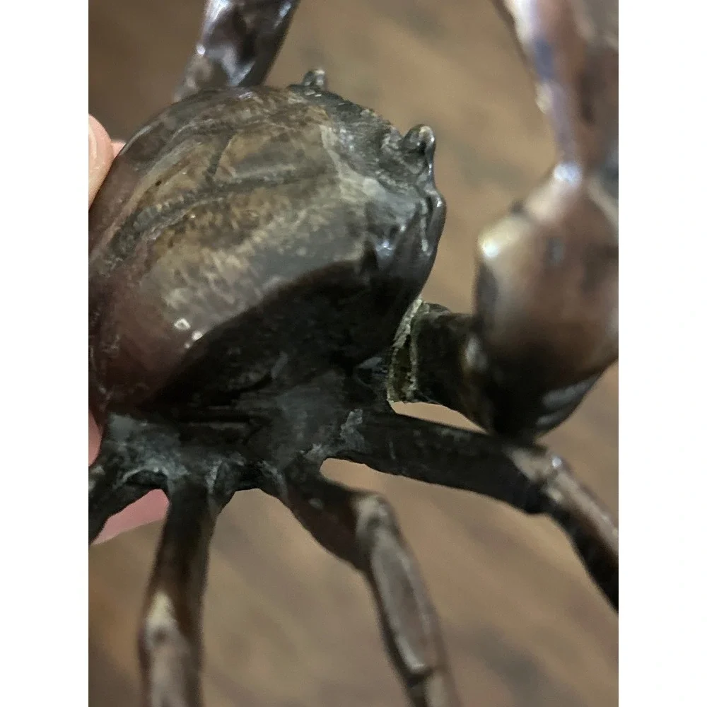 Vintage Bronze Crab Sculpture‎ Paperweight Figurine